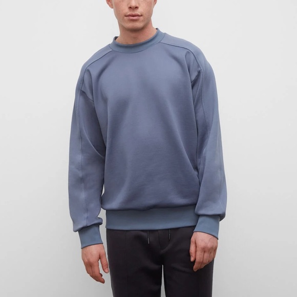 Tech Terry TIPPED Sweatshirt - Brand New- NEVER WORN - Bluefin